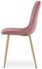 Home Collective Esszimmerstuhl 1er, 2er, 4er Set Polsterstuhl Stuhl Wohnzimmerstuhl (Stuhl Bequemes und strapazierfähiges Design, 90 cm Höhe, 120 kg Belastbarkeit, 4 St), mit rosa Samtsitz und holzfarbenen Beinen 4er Set Bild 3