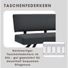 byLIVING Sitzbank Toronto, Bezug in dunkelgrau, Gestell in schwarz, mit Rückenlehne und hohem Sitzkomfort, Esszimmerbank, Küchenbank, Maße: B 138, H 83, T 60 cm Bild 4