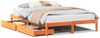 vidaXL Massivholzbett ohne Matratze Wachsbraun 140x200 cm Kiefernholz 3301454 Bild 2