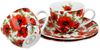 DUO FLORAL 2er-Set Espressotassen 90 ml LINA mit Untertassen, New Bone China Porzellan Bild 3