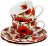 DUO FLORAL 2er-Set Espressotassen 90 ml LINA mit Untertassen, New Bone China Porzellan Bild 4