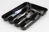 Besteckkasten schwarz Besteckeinteiler Besteckbox Besteckeinsatz 32,5x25x4cm Schubladeneinsatz Kunststoff Bild 3
