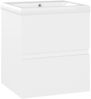 vidaXL Waschbeckenunterschrank mit Einbaubecken Weiß Spanplatte [3071531] Bild 2