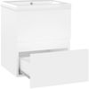 vidaXL Waschbeckenunterschrank mit Einbaubecken Weiß Spanplatte [3071531] Bild 4