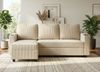 GUNJI Ecksofa Multifunktionales L-Form Schlafsofa aus Cord, mit Stauraum, Gästebett-Funktion, Tassenhaltern & Seitentasche Bild 2