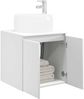 vidaXL Wandmontierte Waschtisch Hochglanz Weiß 49,5 x 44,5 x 66 cm 890456 Bild 3