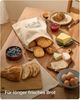 Praknu Brottasche 2x Leinen Brotbeutel 30x40cm – Großer Brotsack aus Dickem Stoff, Leinen, (2er Set, 2 x Brotbeutel Leinen 30x40cm), Extra Dicker Stoff & Wiederverwendbar – Brottaschen für Gebäck Bild 2