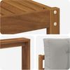 vidaXL Outdoor-Sofagarnitur mit Kissen 4 pcs Natürlich und Hellgrau 3367409 Bild 5