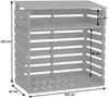 Brennholzlager HWC-Q16, Kamin-/Feuerholzregal Holzlager Holzunterstand, Ablage Holz Tanne FSC® 121x122x61cm ~ natur Bild 3