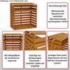 Brennholzlager HWC-Q16, Kamin-/Feuerholzregal Holzlager Holzunterstand, Ablage Holz Tanne FSC® 121x122x61cm ~ natur Bild 2