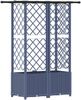 vidaXL Hochbeet mit Rankgitter und Dach Grau 124 x 40 x 136 cm PP 42032572 Bild 5