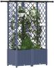 vidaXL Hochbeet mit Rankgitter und Dach Grau 124 x 40 x 136 cm PP 42032572 Bild 3