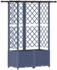 vidaXL Hochbeet mit Rankgitter und Dach Grau 124 x 40 x 136 cm PP 42032572 Bild 2