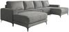 Ecksofa EINAR 362x170 cm mit Schlaffunktion, Bonellfederkern und Bettkasten, Farbe: Dunkelgrau Bild 2