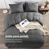 Soifox Bettwäsche 200x220 Grau Mikrofaser anthrazit 2tlg. Set Bild 4