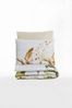 Satin-Einzelbettbezug-Set XXL (DE), 'Luster', Beige, Weiß, Grün Bild 3