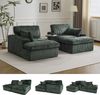 Leawin Sofa Sofa 2-Sitzer mit Bettfunktion – Cordsofa für Sofas Wohnzimmer, Weicher Cordbezug, modernes Schlafsofa, ideal für kleine Räume Bild 2