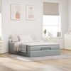 vidaXL Ottoman-Bett mit Matratze Hellgrau 140x190 cm Stoff 3311106 Bild 3