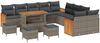 vidaXL Gartensofa-set mit Kissen 18 pcs Grau Poly-Rattan 3365323 Bild 2