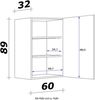 Flex-Well Hängeschrank Samoa (B x H x T) 60 x 89 x 32 cm Bild 3