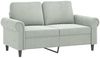 vidaXL 4-tlg. Sofagarnitur mit Kissen Hellgrau Samt 3202200 Bild 4