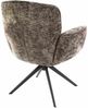 Armstuhl Azora 2er-Set mit Drehfunktion mit Chenille-Bezug, Taupe Bild 4