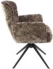 Armstuhl Azora 2er-Set mit Drehfunktion mit Chenille-Bezug, Taupe Bild 5