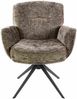 Armstuhl Azora 2er-Set mit Drehfunktion mit Chenille-Bezug, Taupe Bild 3