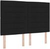 vidaXL LED Boxspringbett mit Matratze Schwarz 160 x 200 cm Stoff 3343035 Bild 2