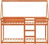 vidaXL Etagenbett mit Dach Wachsbraun 80x200 cm Massivholz Kiefer 3282083 Bild 4