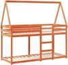 vidaXL Etagenbett mit Dach Wachsbraun 80x200 cm Massivholz Kiefer 3282083 Bild 3