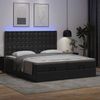 vidaXL Ottoman-Bett mit Matratzen & LEDs Schwarz 180x200 cm Kunstleder 3314503 Bild 3