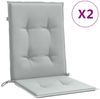 vidaXL Niedriglehner-Auflagen 2 Stk. Melange Hellgrau 100x50x4cm Stoff 4002445 Bild 2