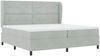 vidaXL Boxspringbett mit Matratze Hellgrau 200 x 200 cm Samt 3340946 Bild 5