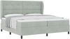vidaXL Boxspringbett mit Matratze Hellgrau 200 x 200 cm Samt 3340946 Bild 2