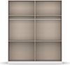 rauch Kleiderschrank; Drehtürenschrank WINNIPEG, 4-türig, 4 Schubkästen, Hochglanz Effektgrau/Eiche Halifax, 181x210x56xcm Bild 5