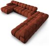 Micadoni Modulares Panorama Ecksofa Bellis 7-Sitzer Rechts 3D-Stoff Sonic Ziegel Bild 3