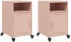 vidaXL Nachttische 2 Stk. Rosa 36x39x59 cm Stahl 846719 Bild 2