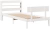 vidaXL Massivholzbett ohne Matratze Weiß 90x190 cm Kiefernholz 3306606 Bild 3