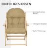Relaxsessel 71 x 89 x 96 cm klappbar, 3-fach verstellbar, Buchenholz, Braun, 1 Stück Bild 5