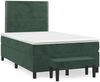 vidaXL Boxspringbett mit Matratze Dunkelgrün 120x200 cm Samt 3137776 Bild 2