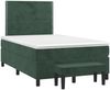 vidaXL Boxspringbett mit Matratze Dunkelgrün 120x200 cm Samt 3137776 Bild 3
