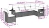 vidaXL 6-tlg. Garten-Sofagarnitur mit Kissen Schwarz Poly Rattan 3252563 Bild 3