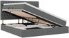 vidaXL Aufbewahrungsbett mit Matratze Dunkelgrau 160 x 200 cm Stoff 3371854 Bild 2