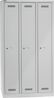 Bisley MonoBloc™ Garderobenschrank, 3 Abteile, je 1 Fach, Farbe lichtgrau Bild 2