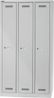 Bisley MonoBloc™ Garderobenschrank, 3 Abteile, je 1 Fach, Farbe lichtgrau Bild 3