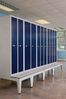 Bisley MonoBloc™ Garderobenschrank, 3 Abteile, je 1 Fach, Farbe lichtgrau Bild 4