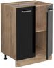 Küchenunterschrank R-Line Schwarz Hochglanz 60 cm , AP Eiche Vicco Bild 4