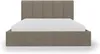 Vente-unique - KILACLO Bett Stoff Schokoladenbraun - B 213 cm x H 106 cm x L 190 cm Bild 5