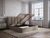Vente-unique - KILACLO Bett Stoff Schokoladenbraun - B 213 cm x H 106 cm x L 190 cm Bild 2
